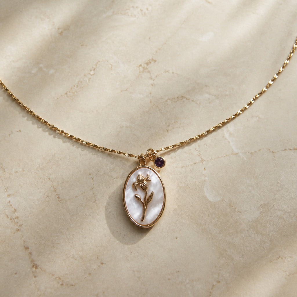 Colección de collares vintage con piedra de nacimiento – imagen 3