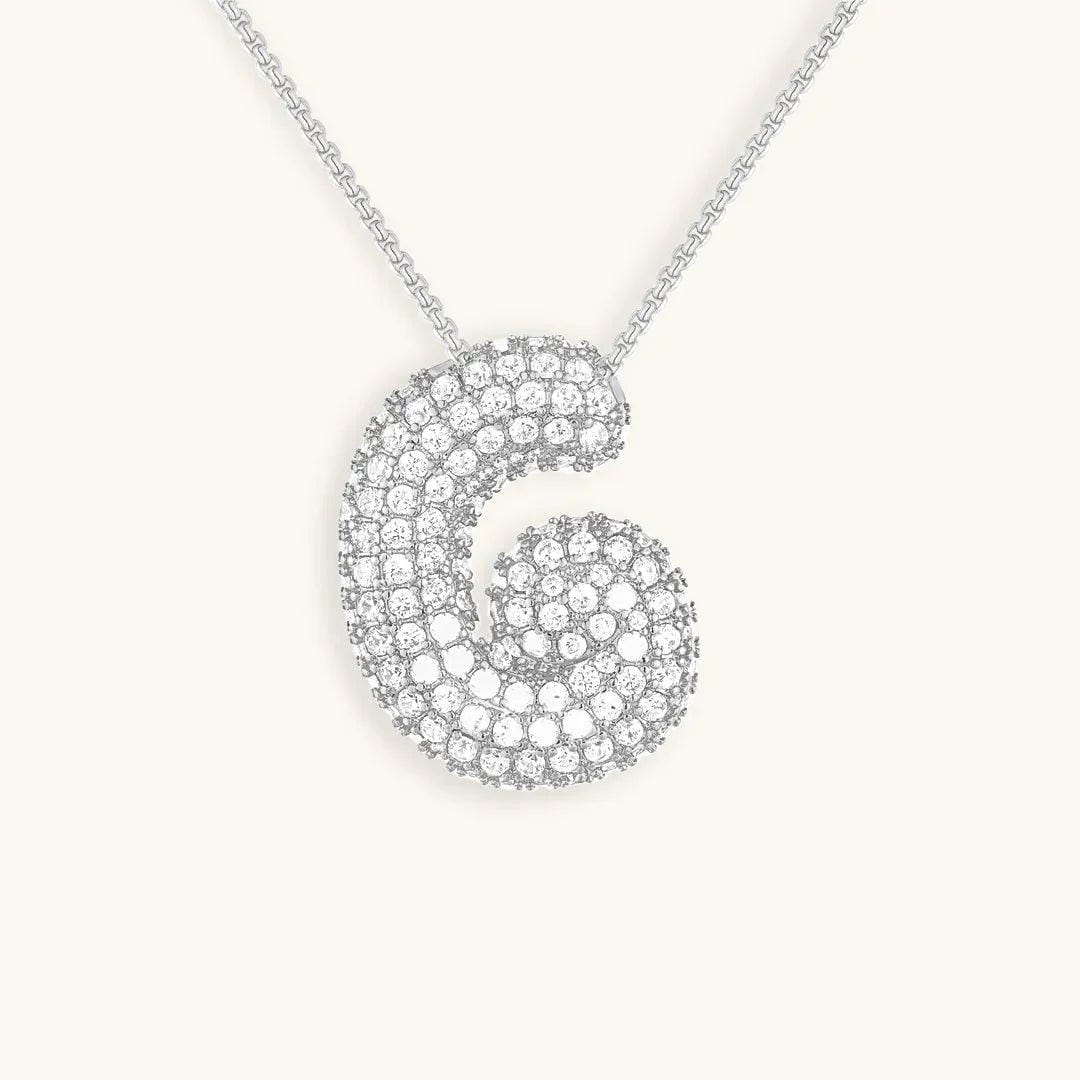 Collar con inicial Bubble de cristales – imagen 38