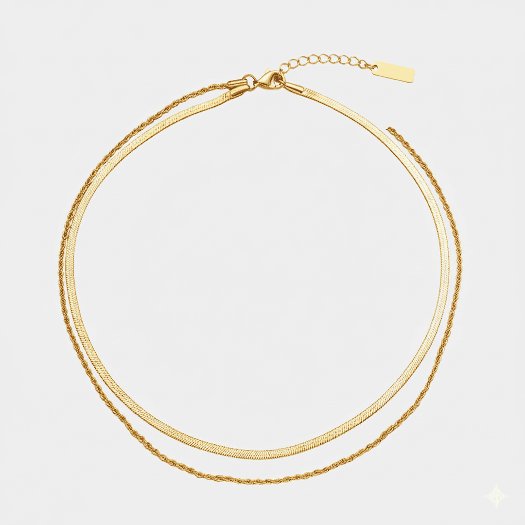 Conjunto de collares superpuestos Fluir Elegante — Carmen, Lucía & Rocío