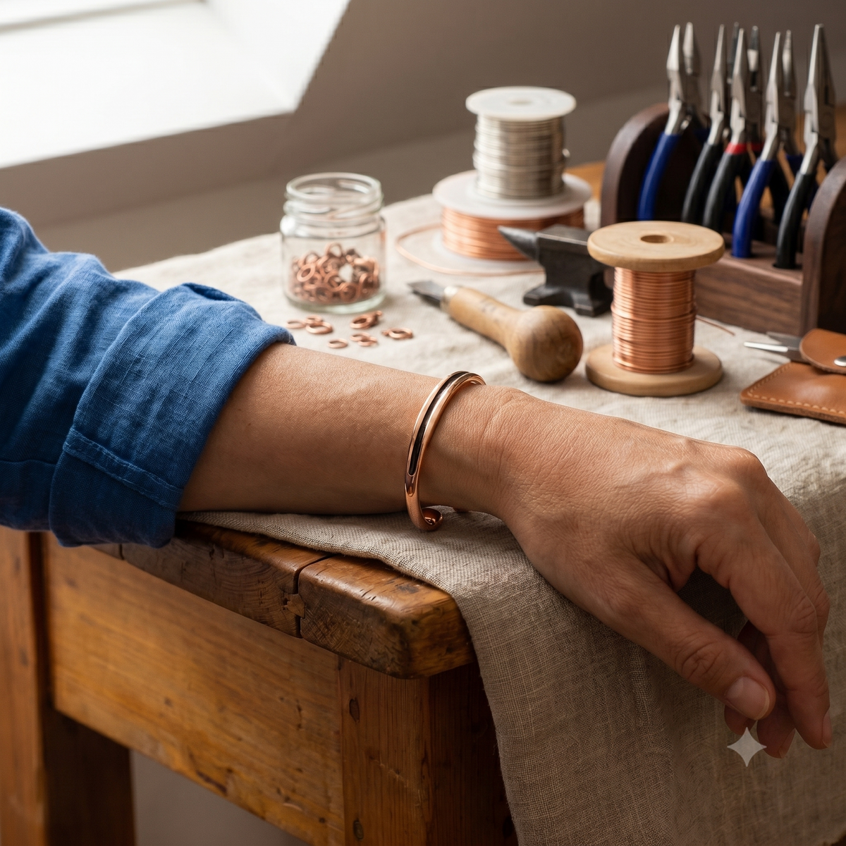 Pulsera Canal de cobre — Carmen, Lucía & Rocío
