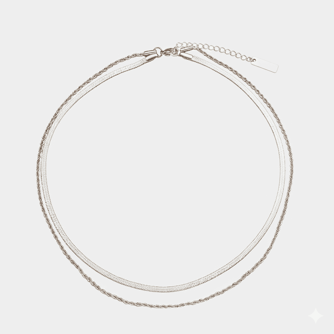 Conjunto de collares superpuestos Fluir Elegante — Carmen, Lucía & Rocío