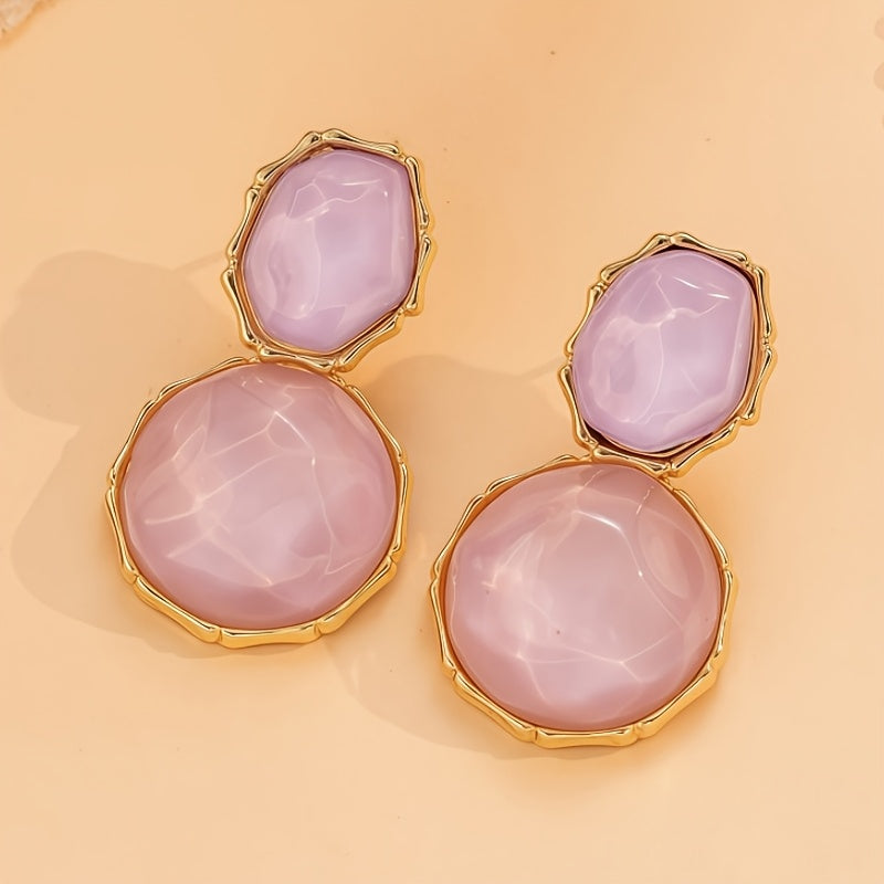 Pendientes de oro geométricos