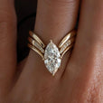 Set de anillos de talla marquise