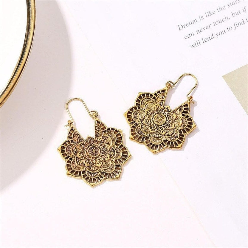 Pendientes mandala de loto