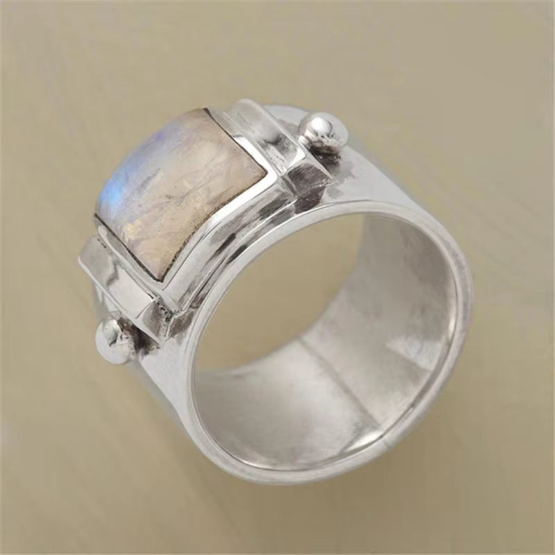 Anillo de piedra lunar Cuadrado de Eleanor — Carmen, Lucía & Rocío