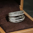 Anillo protagonista con cristales en cruz – imagen 2