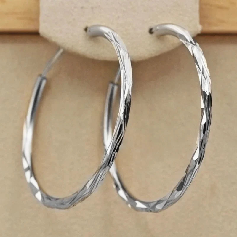 Pendientes aro minimalistas deslumbrantes – imagen 2