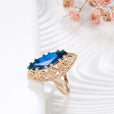 Anillo vintage de perla oval plano – imagen 3