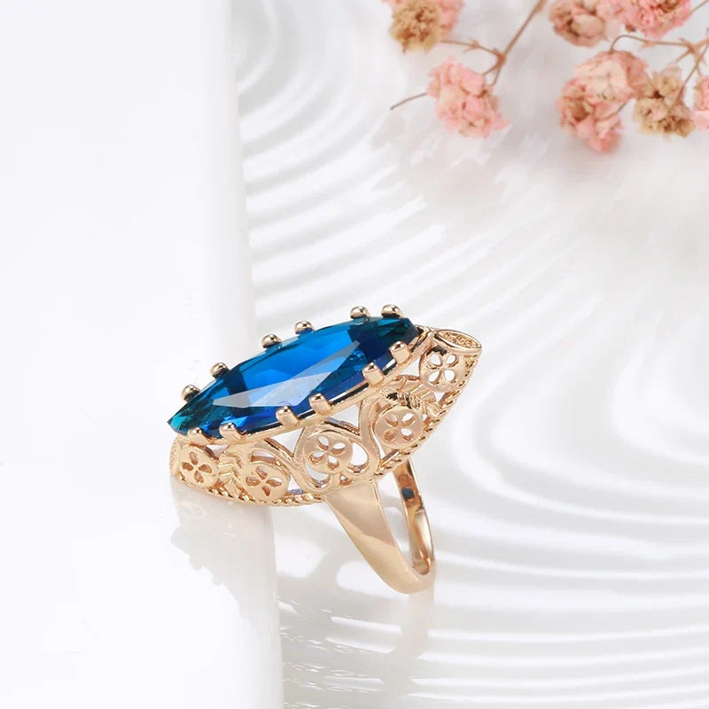 Anillo vintage de perla oval plano – imagen 3