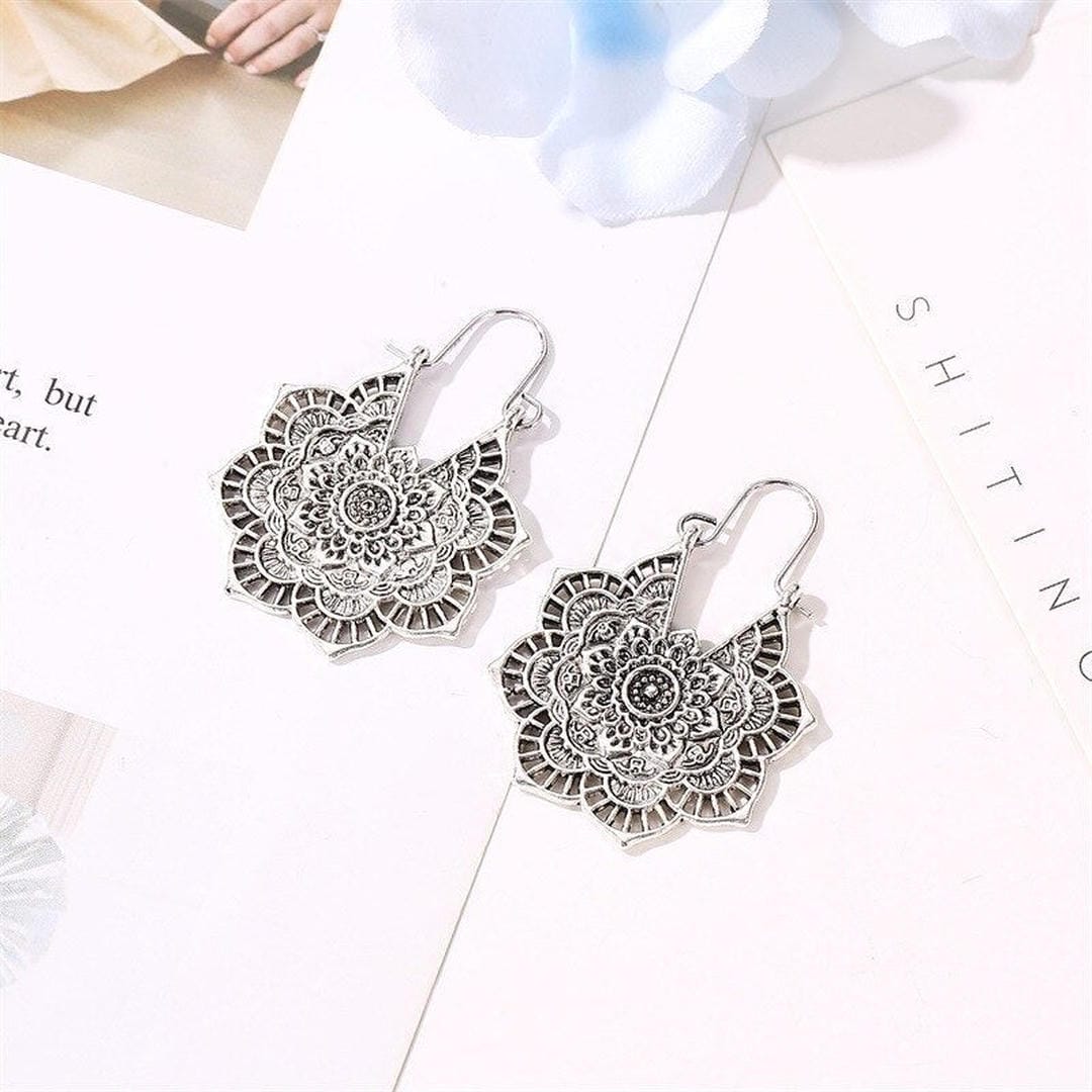 Pendientes mandala de loto – imagen 2