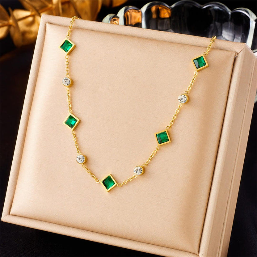Collar colgante esmeralda real