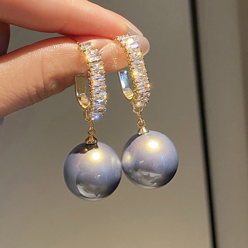 Pendientes de perlas y circonitas de lujo – imagen 3