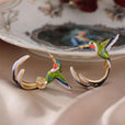 Pendientes colibrí de colores únicos