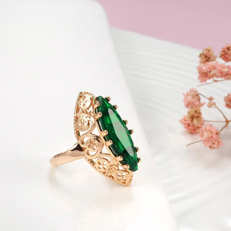 Anillo vintage de perla oval plano