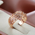 Anillo floral lujoso de circonita – imagen 2