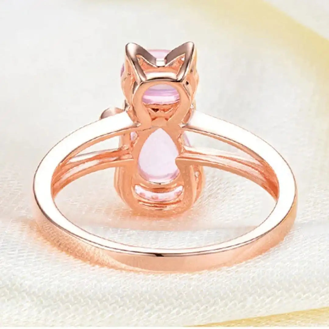 Anillo de gato en oro rosa – imagen 3