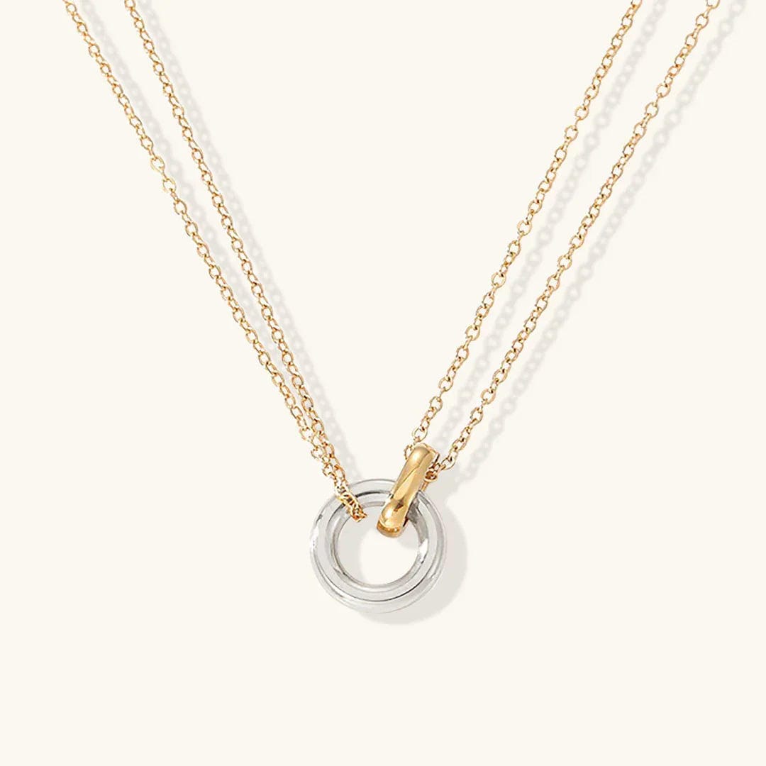 Collar deslumbrante con detalle de anillo – imagen 2