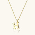 Collar vintage dorado con inicial – imagen 13