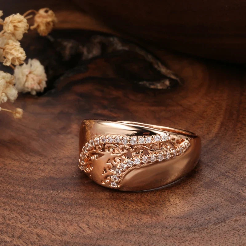 Anillo prestigioso tejido a juego
