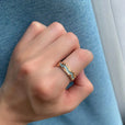 Anillo vintage de oro rosa con turquesa – imagen 3