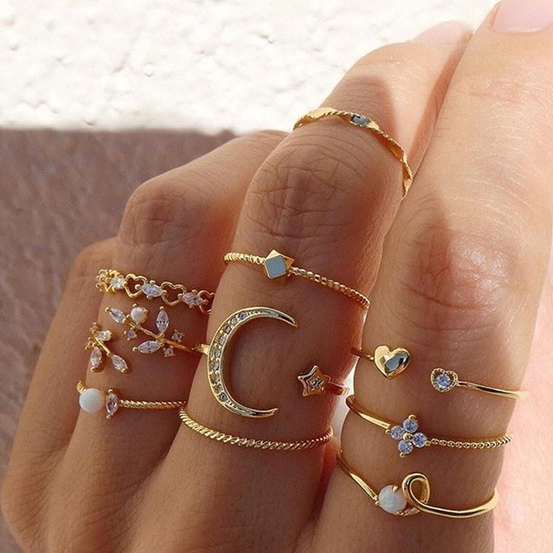Conjunto de 10 anillos bohemios — Carmen, Lucía & Rocío