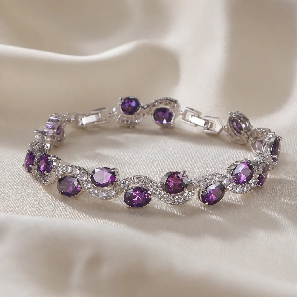 Pulsera de plata con eslabones halo – imagen 2