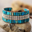 Pulsera boho envolvente de loto