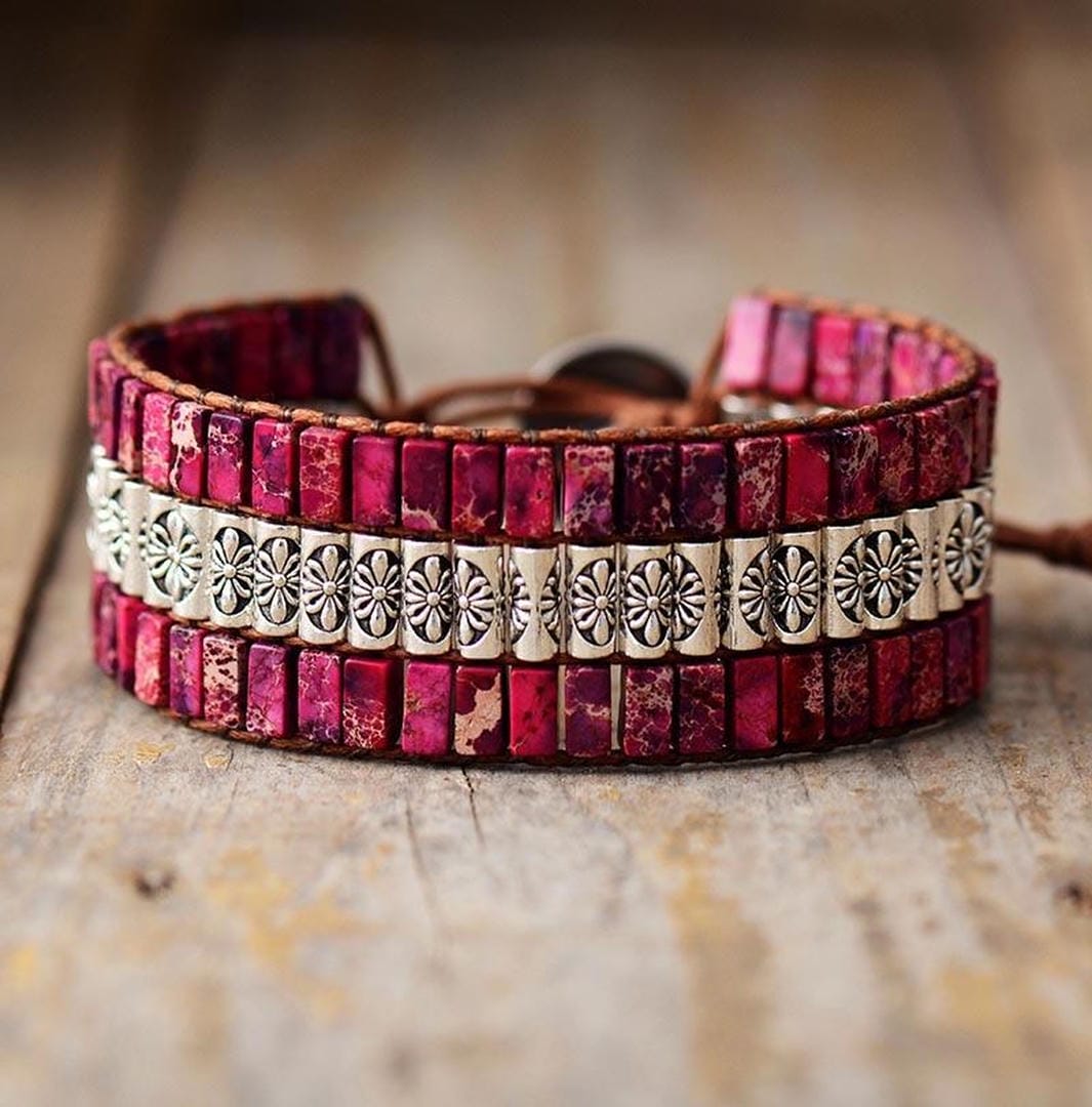 Pulsera boho envolvente de loto – imagen 2