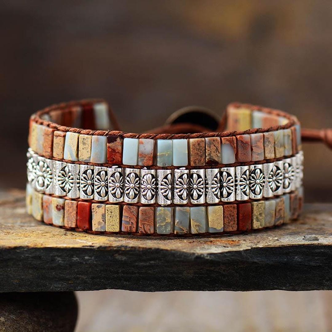 Pulsera boho envolvente de loto – imagen 3