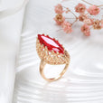 Anillo vintage de perla oval plano – imagen 2