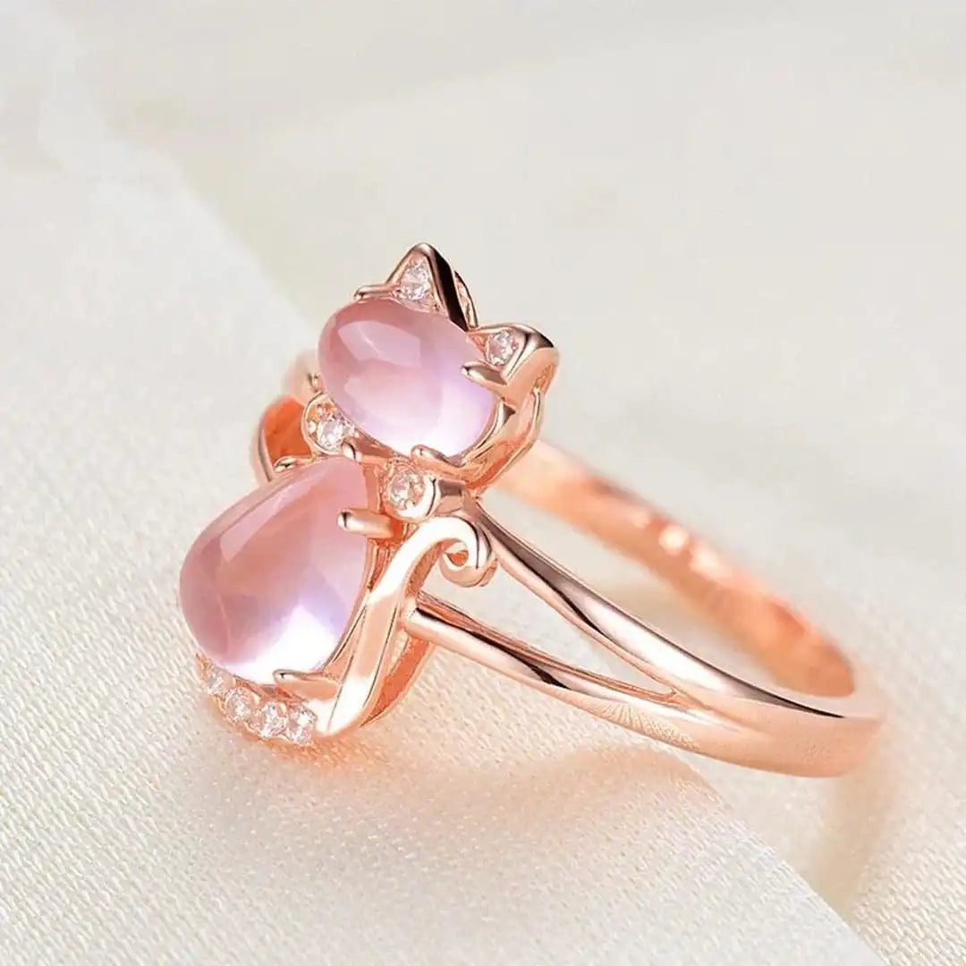 Anillo de gato en oro rosa – imagen 4