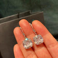 Pendientes colgantes de circonita en oro blanco – imagen 3