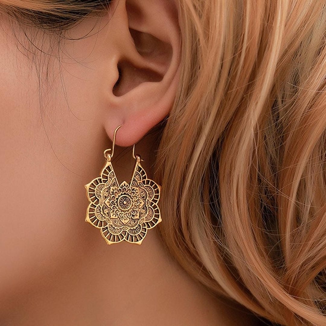 Pendientes mandala de loto – imagen 4