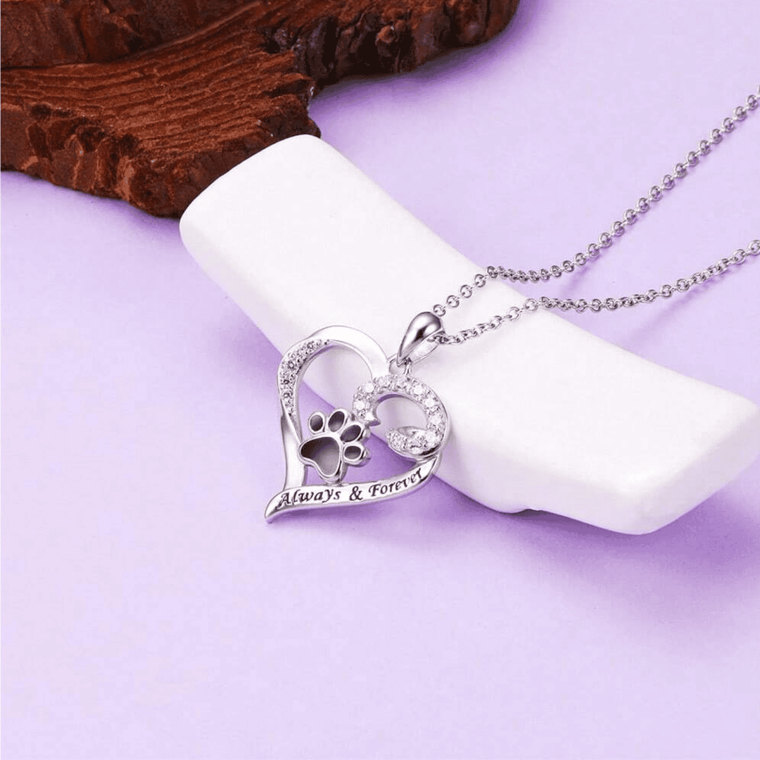 Collar de huella de perro con diseño de corazón – imagen 2