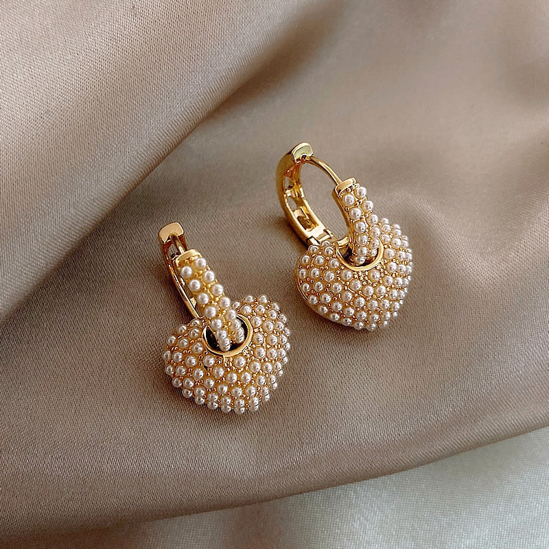 Pendientes Pearl of Love de oro
