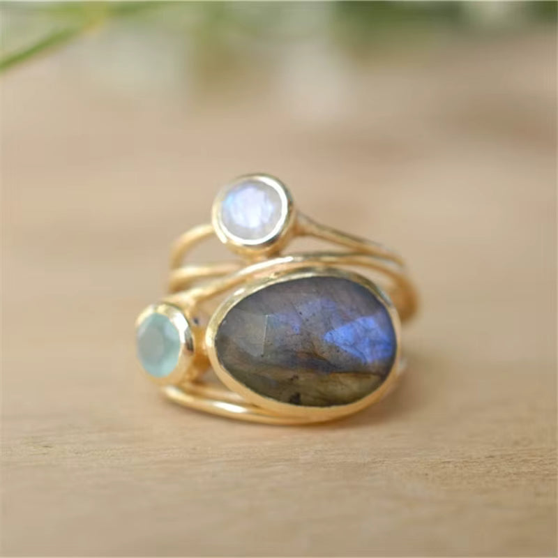 Anillo celestial de medianoche de piedra arenisca