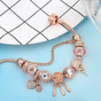 Pulsera atrapasueños de rosa con dijes incluidos – imagen 3