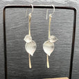 Pendientes vintage de hoja plateada – imagen 3