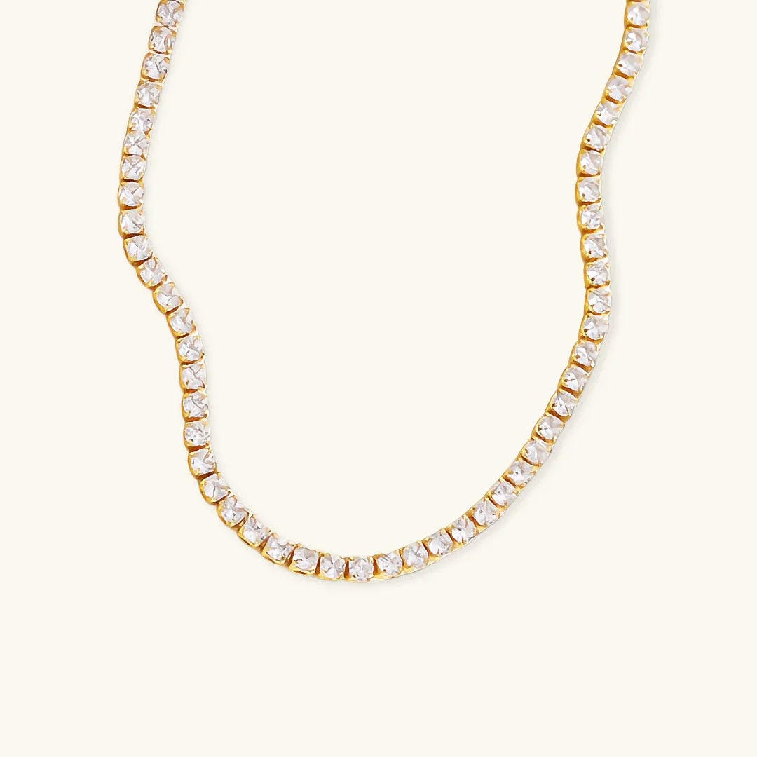 Collar tenis de cristales deslumbrantes