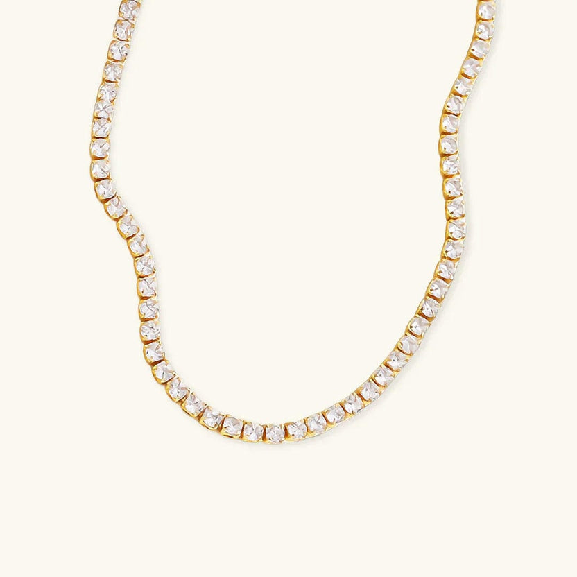 Collar tenis de cristales deslumbrantes