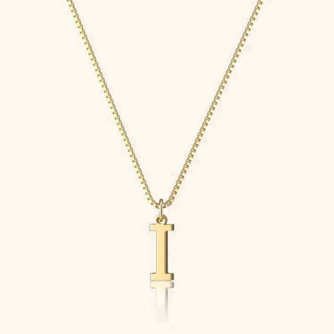 Collar vintage dorado con inicial – imagen 14
