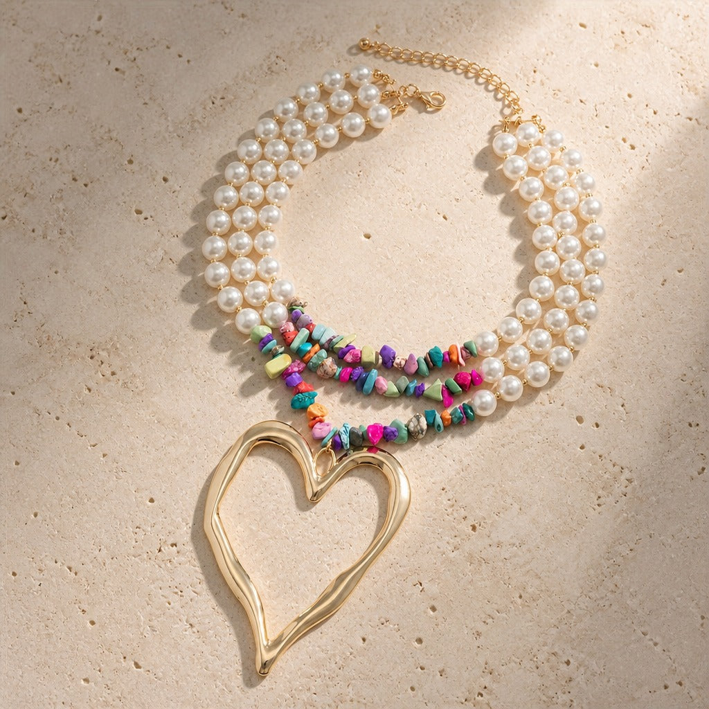 Collar con colgante de corazón icónico