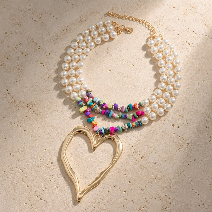Collar con colgante de corazón icónico