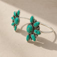 Pulsera rígida de turquesa incrustada