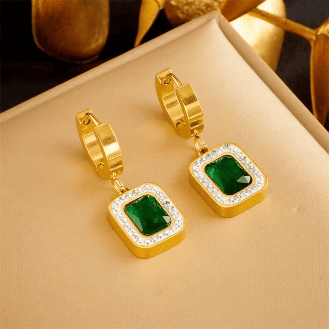 Set elegante con piedra de esmeralda – imagen 3