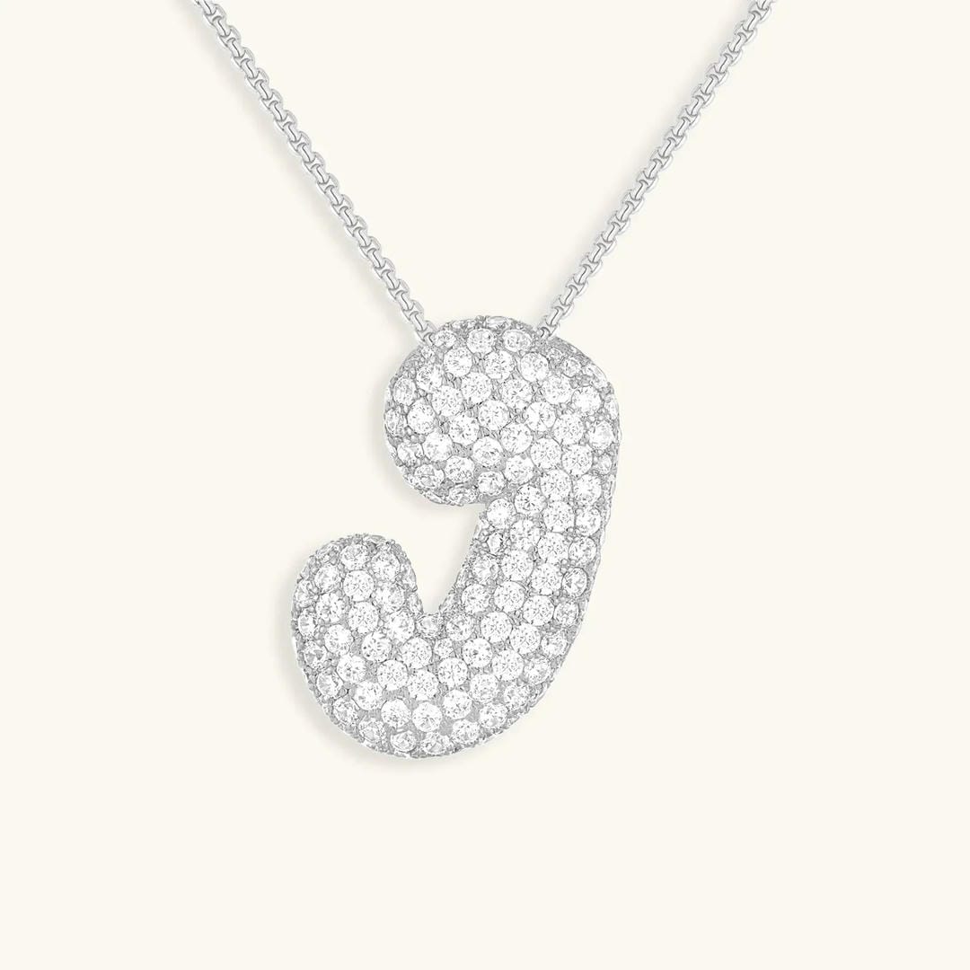 Collar con inicial Bubble de cristales – imagen 41