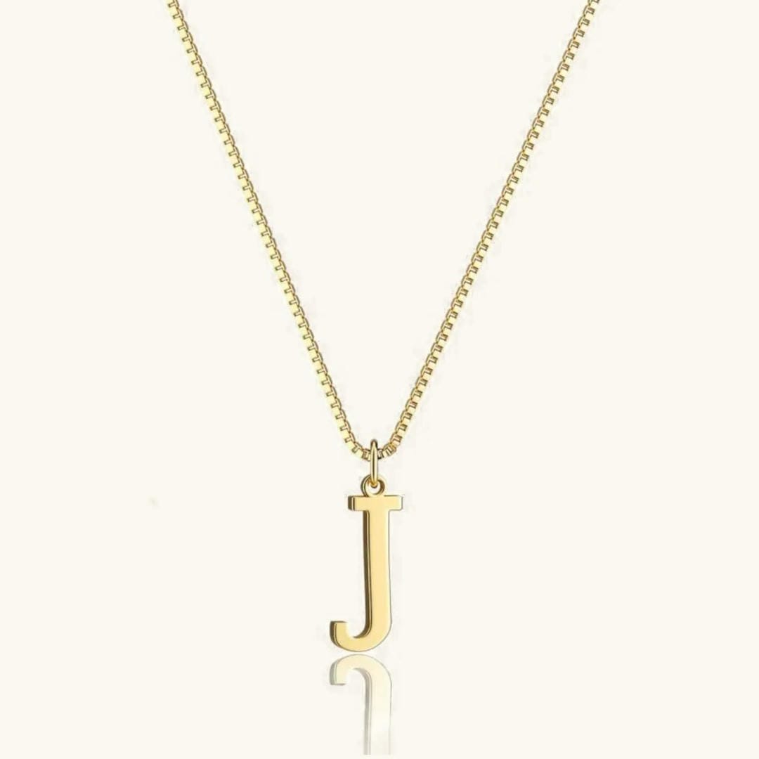 Collar vintage dorado con inicial – imagen 15