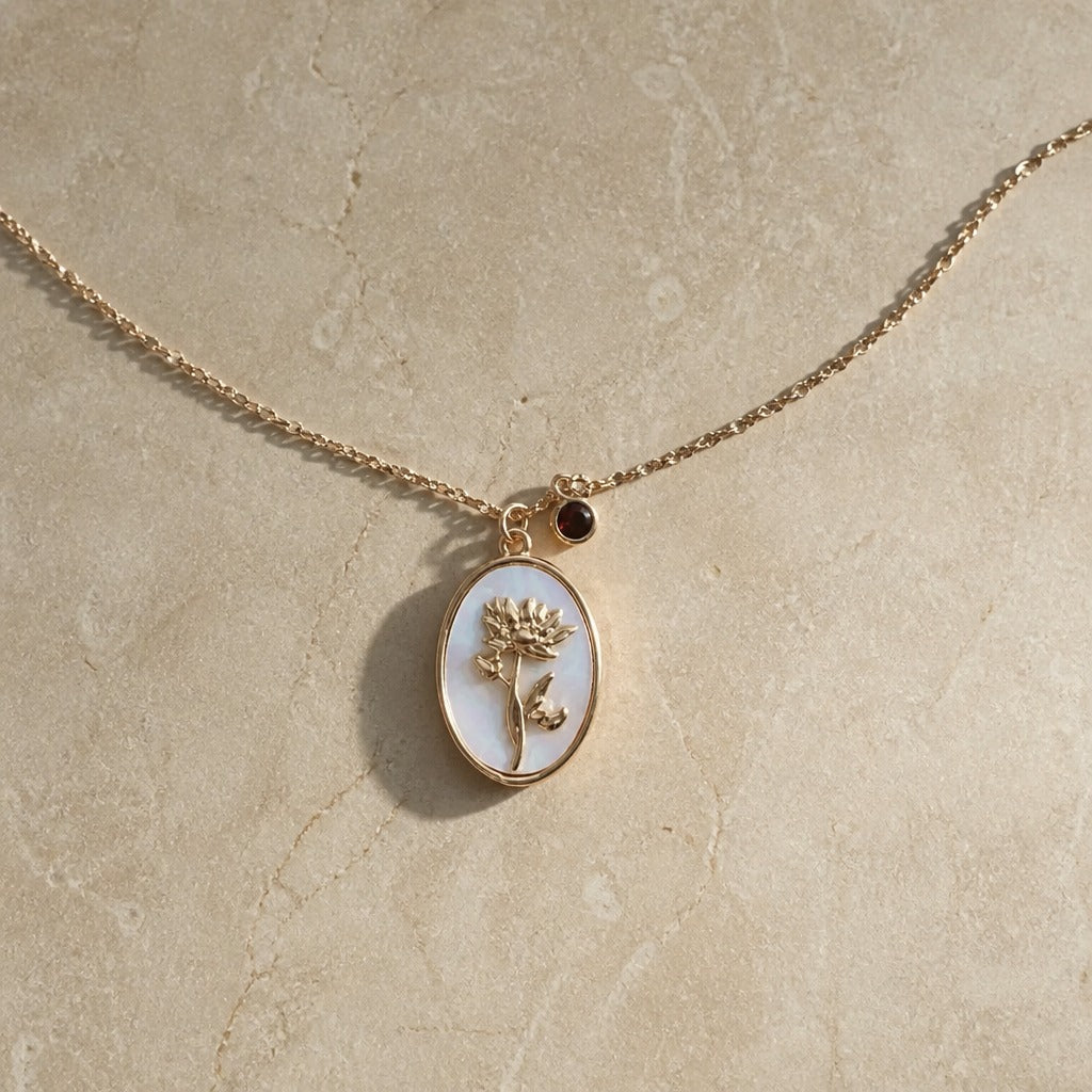 Colección de collares vintage con piedra de nacimiento – imagen 2