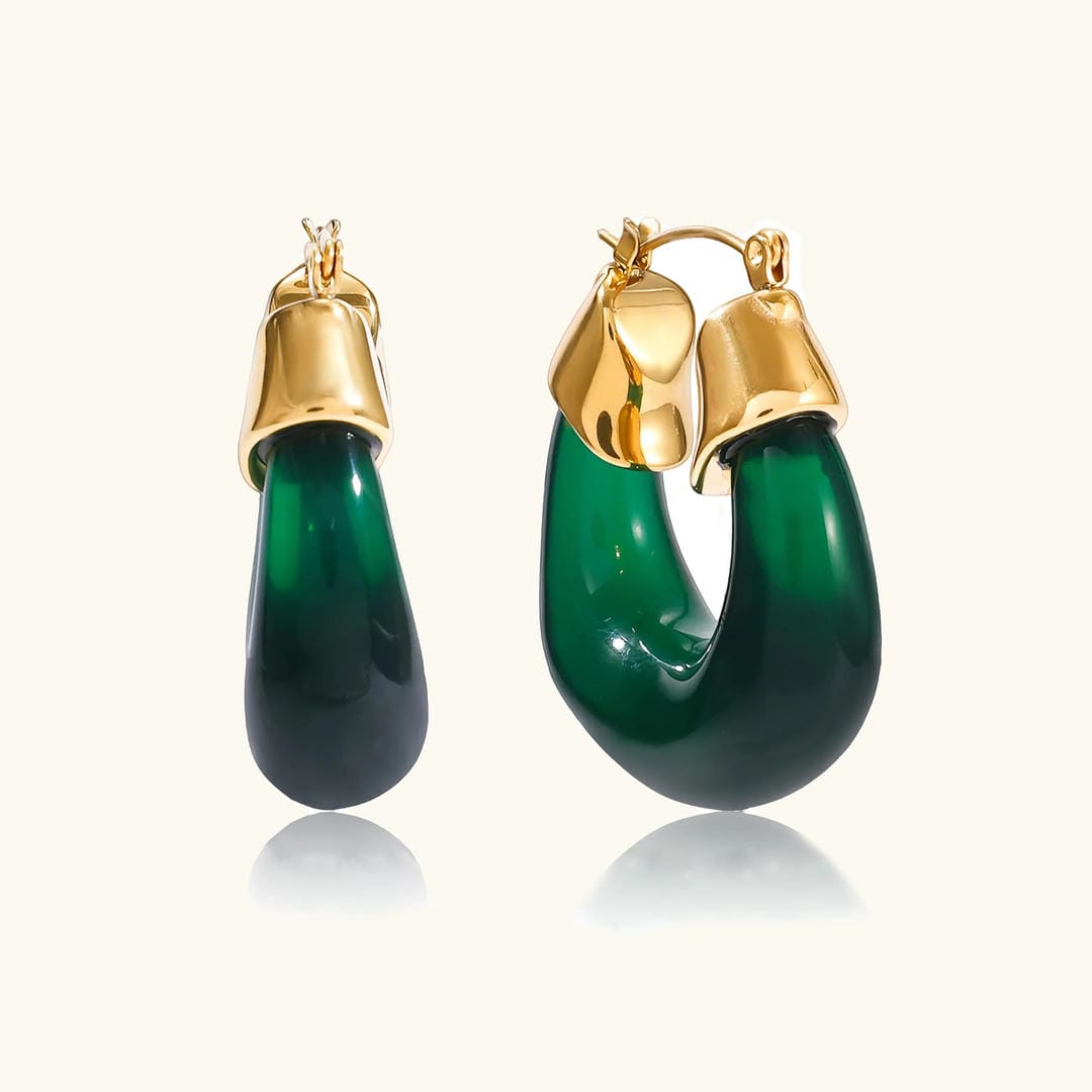 Pendientes voluminosos de esmalte Serene – imagen 2