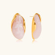 Pendientes pulidos atemporales con gemas – imagen 3